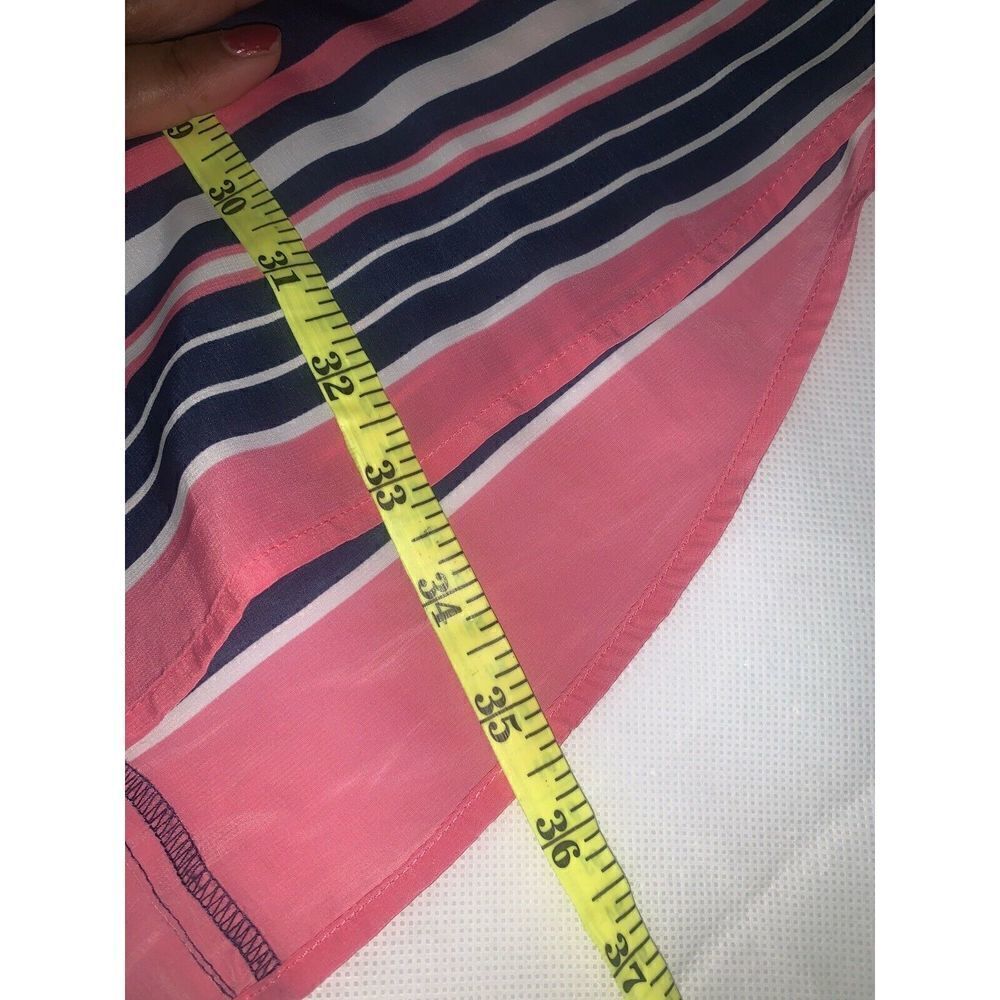 Carlson Blue White Pink Striped Mini Dress Size S - Picture 6 of 6